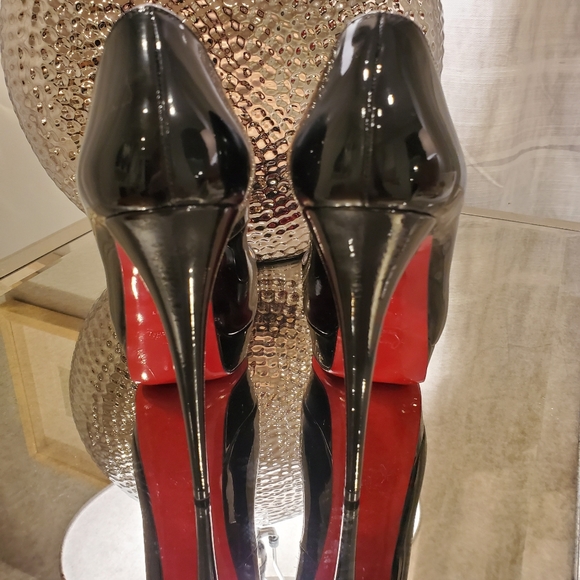 Christian Loubioutin LADY PEEP 150 PATENT HEELS - Picture 5 of 8